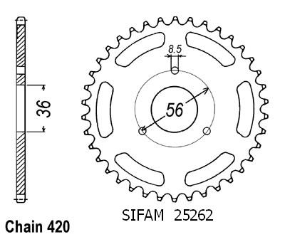 Corona Suzuki Jr 50 1985-2006 - 420 - 28 Denti - Simile a JTR1780