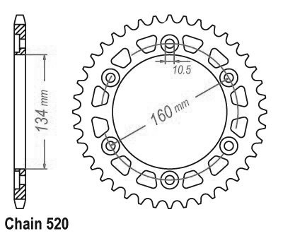 Corona Racing All Cbr600/1000 Rr 2003-2004 42 Denti - Simile a JTA1308