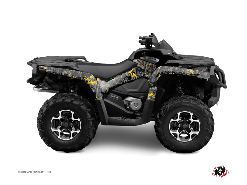 Kit Decor Quad Camo Can Am Outlander 500-650-800 MAX Nero Giallo (2007-2009)