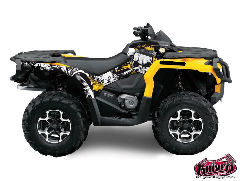 Kit Decorazione Quad Trash Can Am Outlander 1000 Nero Giallo (2012-2015)