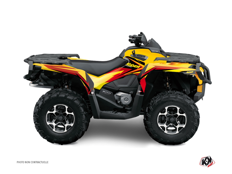 Kit Decorazione Quad Stage Can Am Outlander 500-650-800 MAX Giallo Rosso (2013-2015)