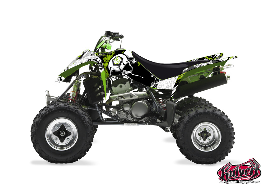 Kit Decorazione Quad Trash Kawasaki 400 KFX Nero Verde (2004-2006)