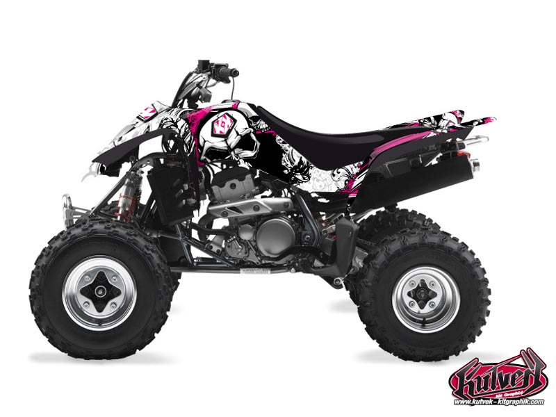 Kit Decorazione Quad Trash Kawasaki 400 KFX Nero Rosa (2004-2006)