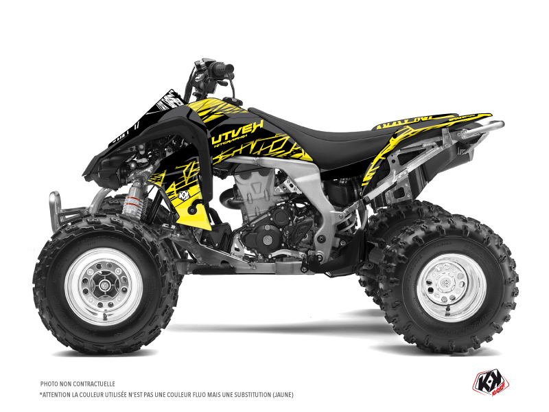 Kit Decorazione Quad Eraser Fluo Kawasaki 450 KFX Giallo (2007-2017)