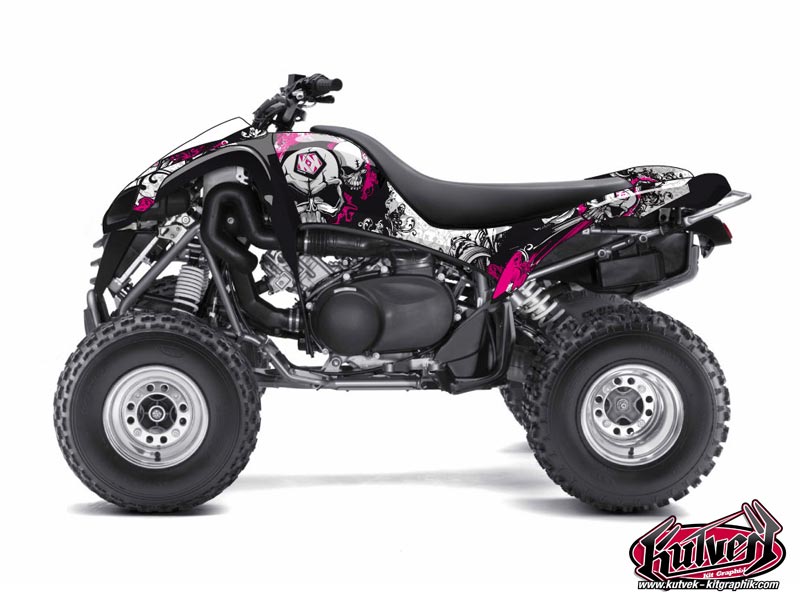 Kit Decor Quad Trash Kawasaki 700 KFX Nero Rosa (2007-2014)