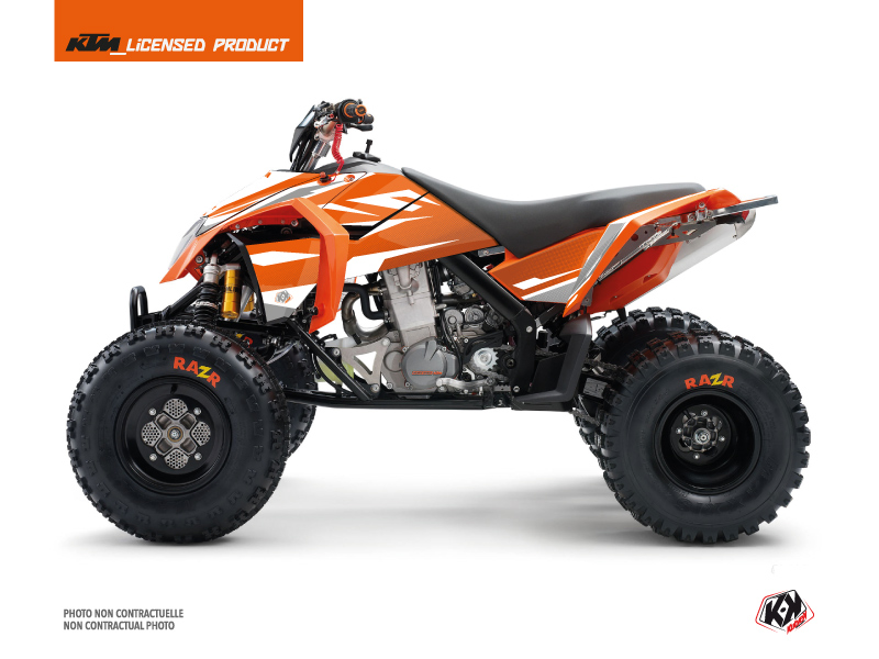 Kit Decor Quad Trophy KTM 450-525 SX Arancione Bianco (2009-2013)
