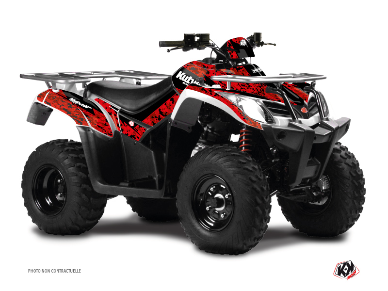 Kit Decorazione Quad Predator Kymco 400 MXU Rosso Nero (2008-2017)