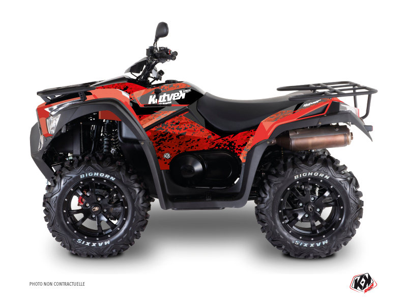 Kit Decorazione Quad Predator Kymco 550 MXU Rosso Nero (2012-2014)
