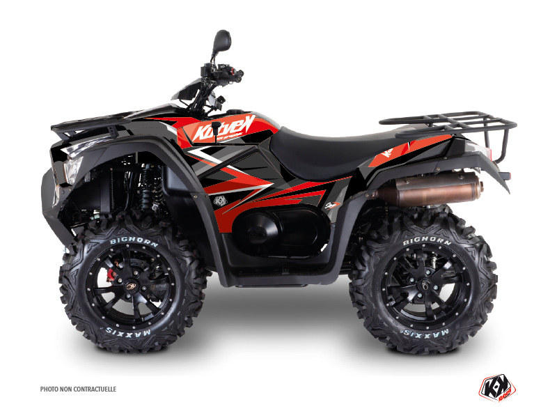 Kit Decorazione Quad Stage Kymco 550 MXU Rosso Nero (2012-2014)