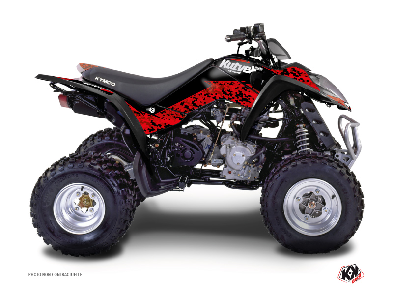 Kit Decorazione Quad Predator Kymco 300 MAXXER Rosso Nero (2020-2023)