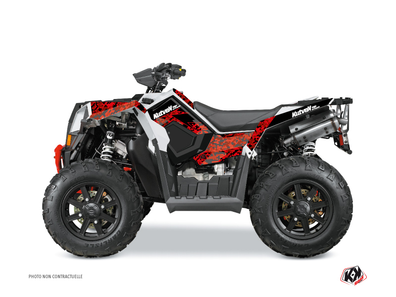 Kit Decor Quad Predator Polaris Scrambler 850-1000 XP Rosso Nero (2015-2019)