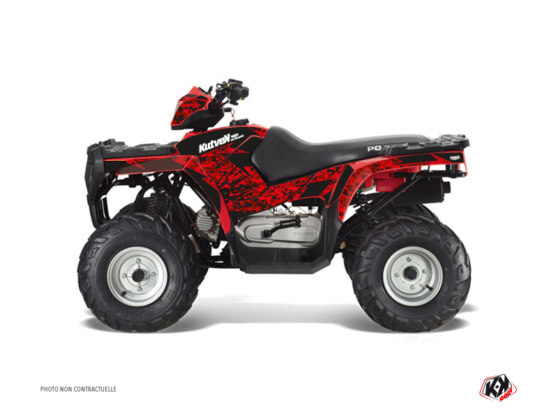 Kit Decorazione Quad Predator Polaris 90 Sportsman Rosso Nero (2007-2016)