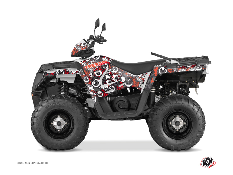 Kit Decor Quad Freegun Eyed Polaris 570 Sportsman Touring Rosso Grigio (2014-2017)