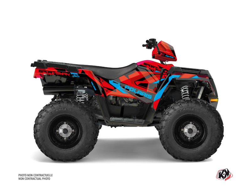 Kit Decorazione Quad Hidden Polaris 570 Sportsman Touring Rosso Blu (2018-2023)
