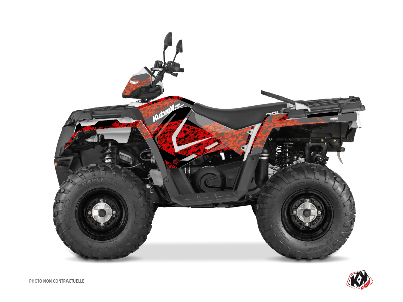 Kit Decorazione Quad Predator Polaris 570 Sportsman Touring Rosso Nero (2018-2023)
