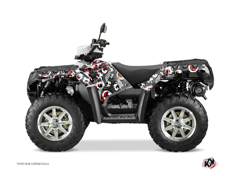 Kit Decor Quad Freegun Eyed Polaris 1000 Sportsman Forest Grigio Rosso (2010-2012)