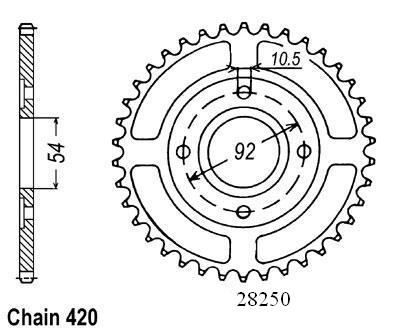 Corona Tzr50 / Power50 1997 - 420 - 46 Denti - Simile a JTR1078