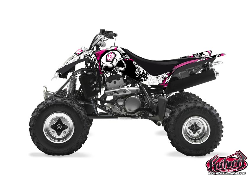Kit Decor Quad Trash Suzuki 400 LTZ Nero Rosa (2003-2008)
