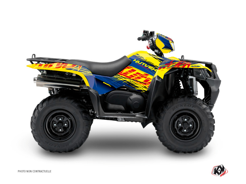 Kit Decorazione Quad Eraser Suzuki King Quad 400 Blu Giallo (2008-2017)