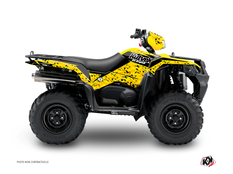 Kit Decorazione Quad Predator Suzuki King Quad 750 Nero Giallo (2007-2018)