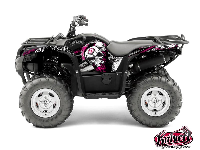 Kit Decorazione Quad Trash Yamaha 550-700 Grizzly Nero Rosa (2008-2015)