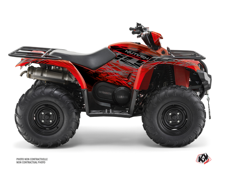 Kit Decorazione Quad Eraser Yamaha 450 Kodiak Rosso Grigio (2018-2023)