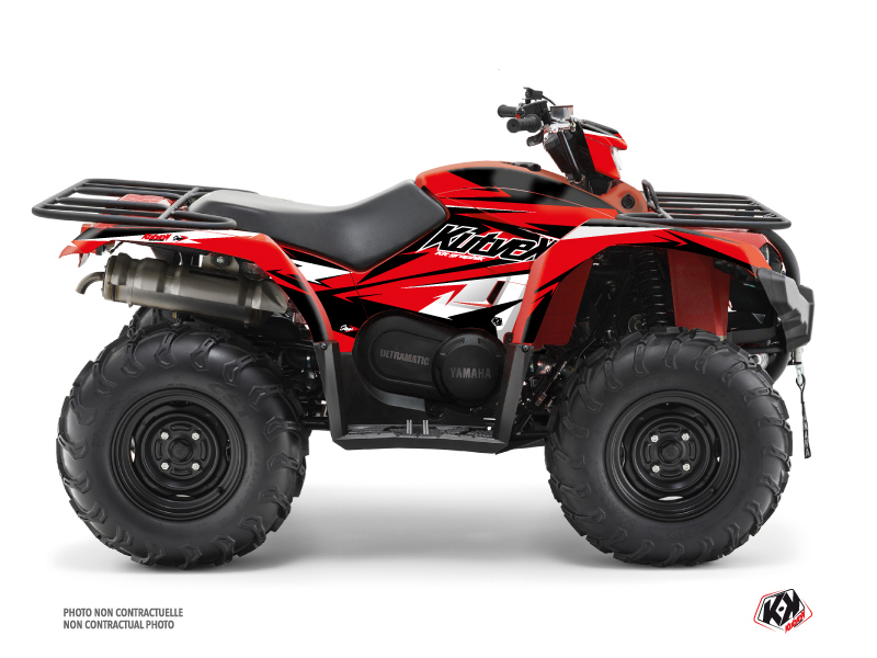 Kit Decorazione Quad Stage Yamaha 450 Kodiak Nero Rosso (2018-2023)