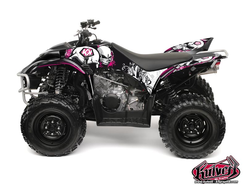 Kit Decorazione Quad Trash Yamaha 350-450 Wolverine Nero Rosa (2006-2009)