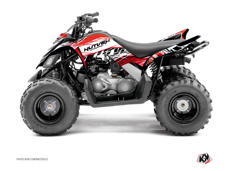 Kit Decorazione Quad Eraser Yamaha 90 Raptor Rosso Bianco (2009-2023)