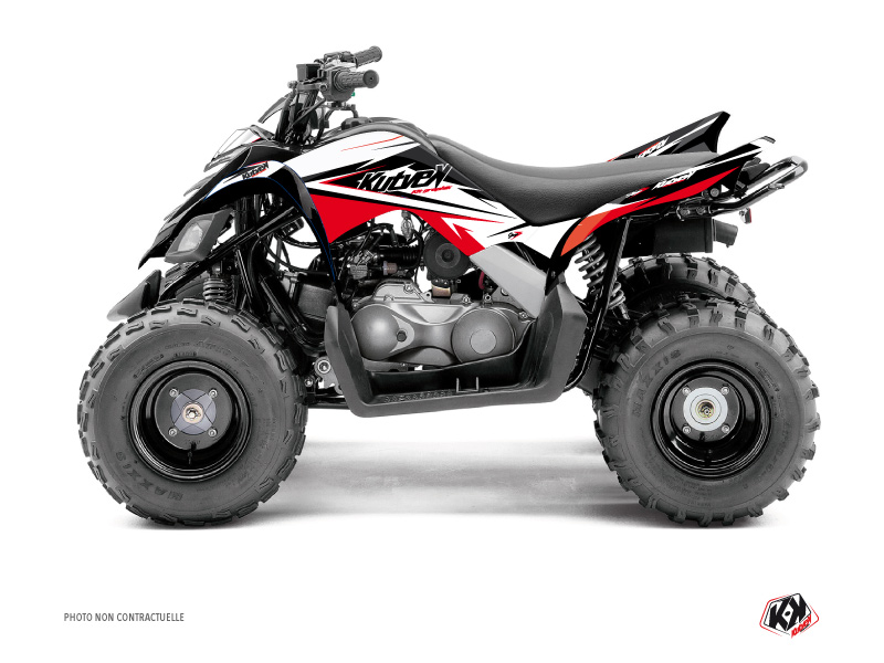 Kit Decorazione Quad Stage Yamaha 90 Raptor Nero Rosso (2009-2023)