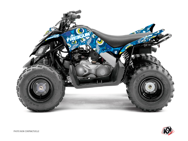 Kit Decor Quad Freegun Eyed Yamaha 90 Raptor Blu (2009-2023)