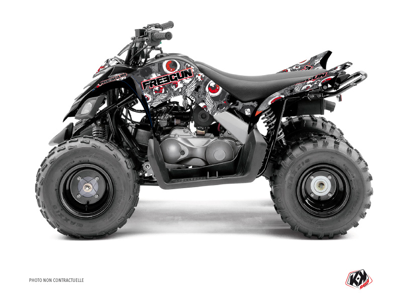 Kit Decor Quad Freegun Eyed Yamaha 90 Raptor Rosso (2009-2023)
