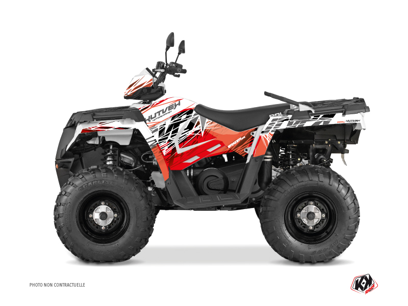 Kit Decor Quad Eraser Polaris 570 Sportsman Forest Rosso Bianco (2021-2023)