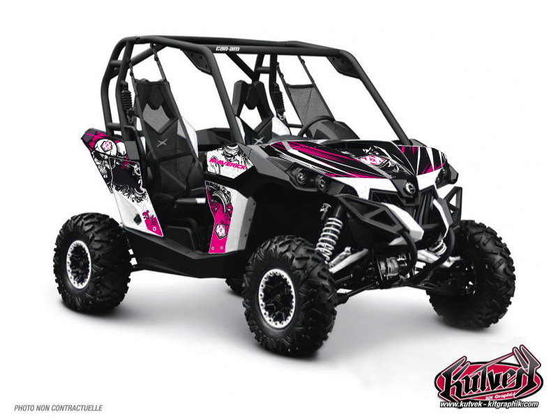 Kit Decor SSV Trash Can Am Maverick Nero Rosa (2013-2017)