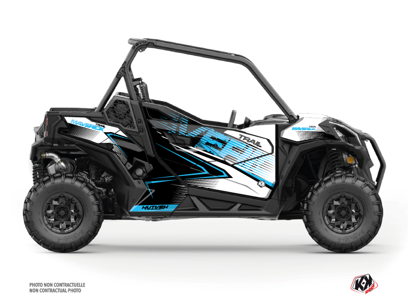 Kit Decor SSV Kallin Can Am Maverick Trail Con Porte Bianche Blu (2018-2023)