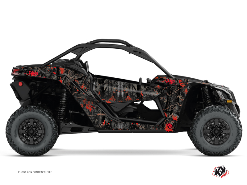 Kit Decor SSV Camo Can Am Maverick X3 Nero Rosso (2017-2023)