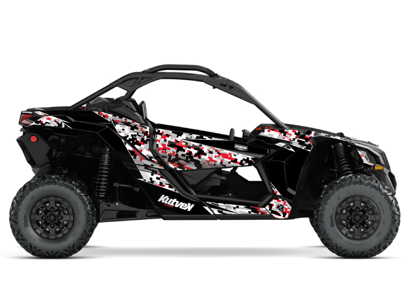Kit Decor SSV Predator Can Am Maverick X3 Grigio Rosso (2017-2023)