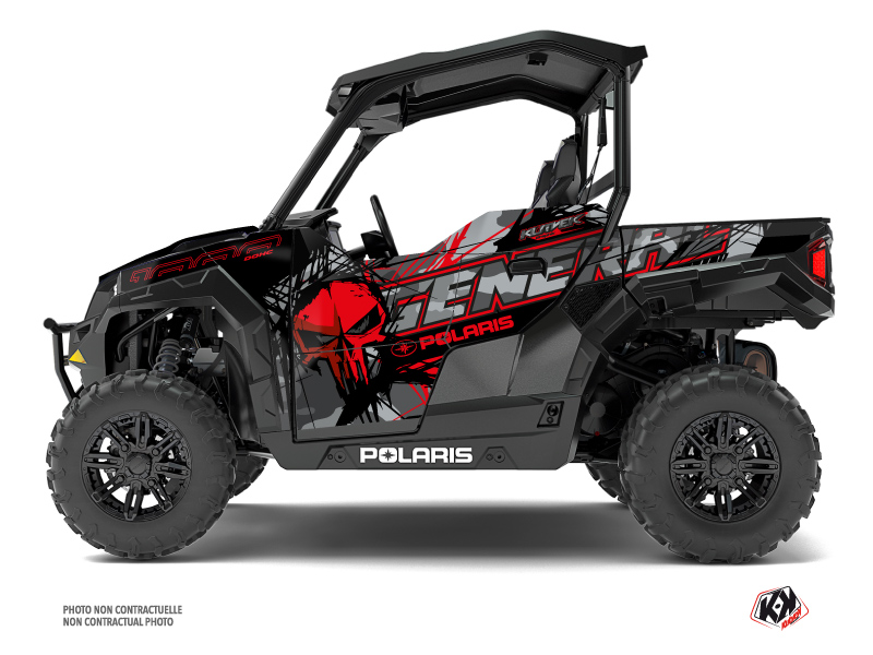 Kit Decor SSV Evil Polaris GENERAL 1000 Grigio Rosso (2016-2021)
