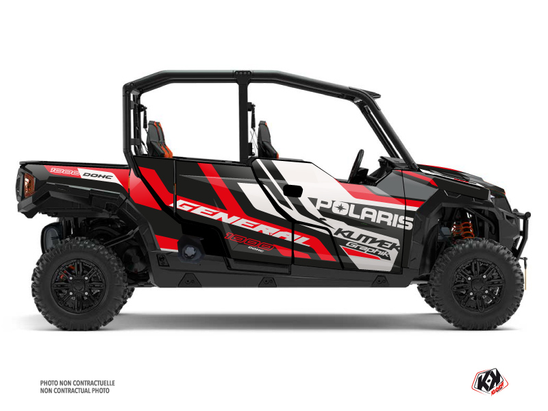 Kit Decor SSV Root Polaris GENERAL 1000 4 porte Rosso Nero (2017-2021)