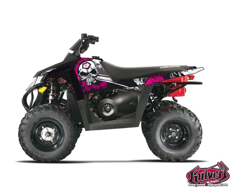 Kit Decorazione Quad Trash Polaris Scrambler 500 Nero Rosa (1997-2009)