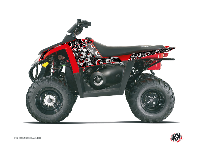 Kit Decor Quad Freegun Eyed Polaris Scrambler 500 Grigio Rosso (1997-2009)