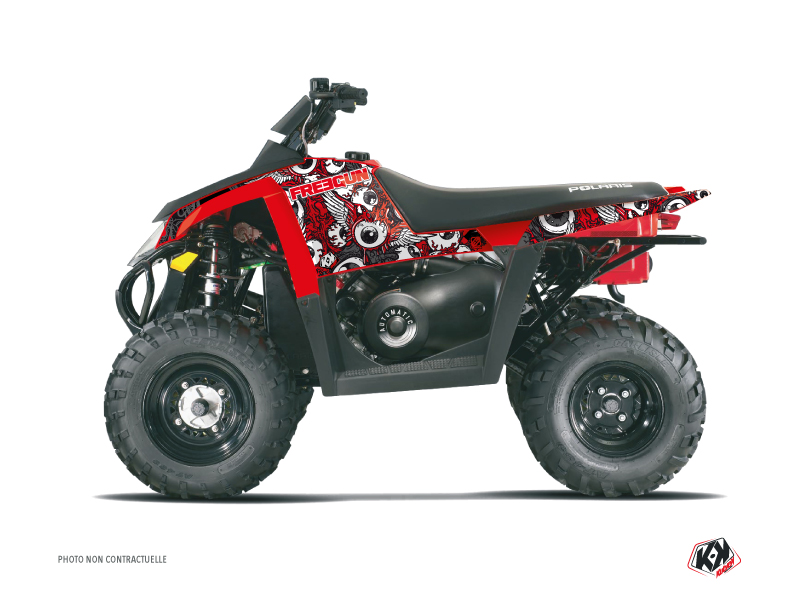 Kit Decor Quad Freegun Eyed Polaris Scrambler 500 Rosso Grigio (2010-2013)