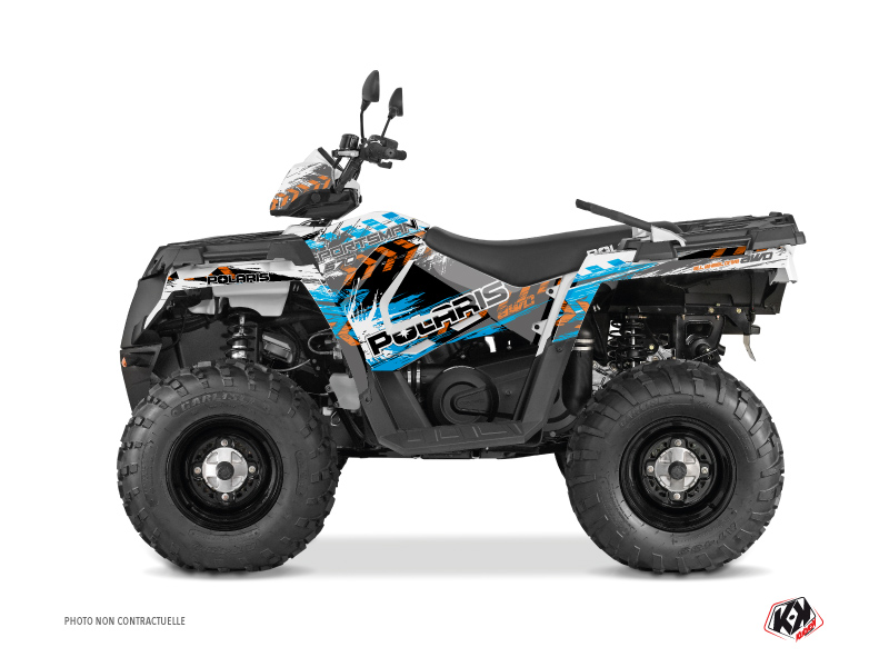 Kit Decorazione Quad Lifter Polaris 570 Sportsman Forest Arancione Blu (2014-2017)