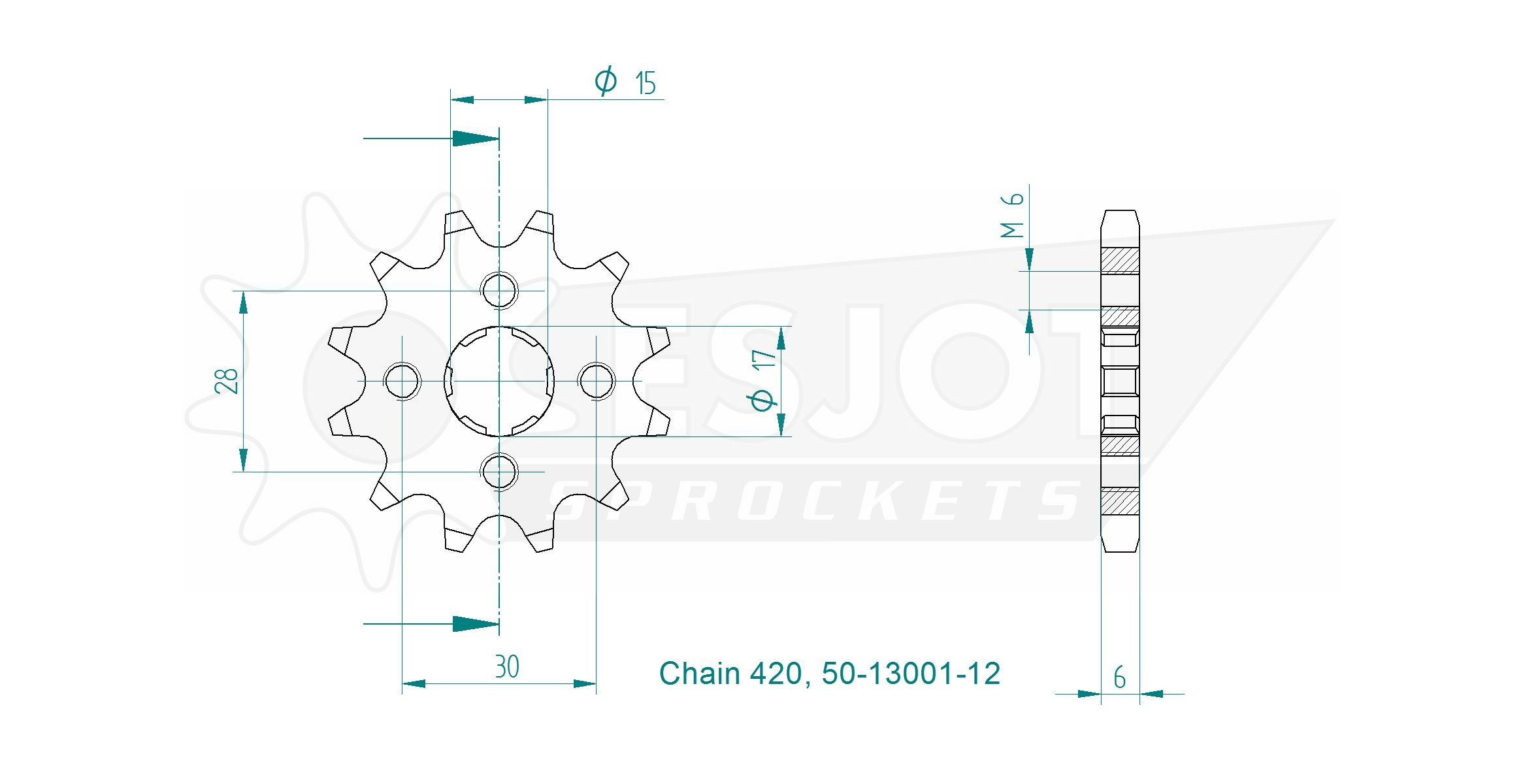 Pignone TT Honda - 420 - 12 denti - Made in Germany
