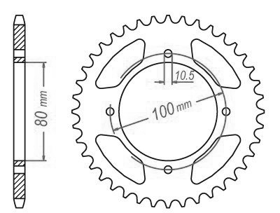 Corona Suzuki - 428 - 45 denti - simile JTR1794 - Made in Germania