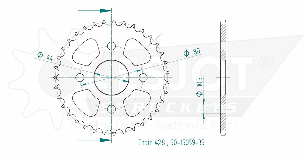 Corona Kasea - 428 - 35 denti - Made in Germania