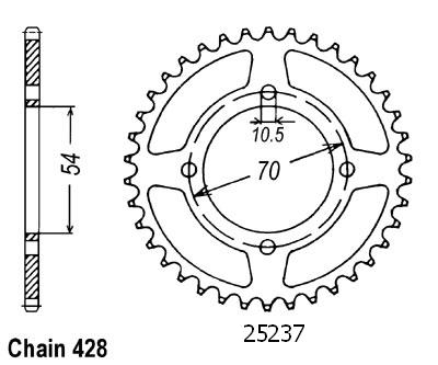 Corona Honda - 428 - 42 Denti - simile JTR1206 - Made in Germania