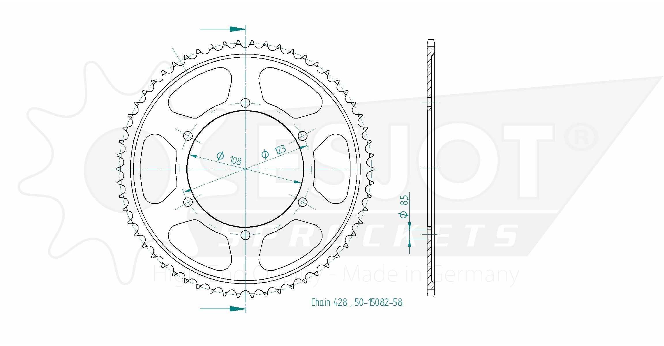 Corona - 428 - 58 denti - Made in Germania