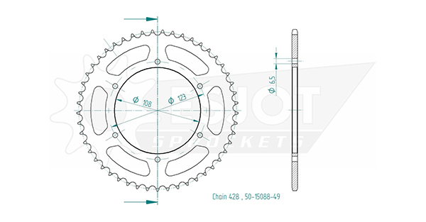 Corona Derbi - 428 - 49 denti - Made in Germania