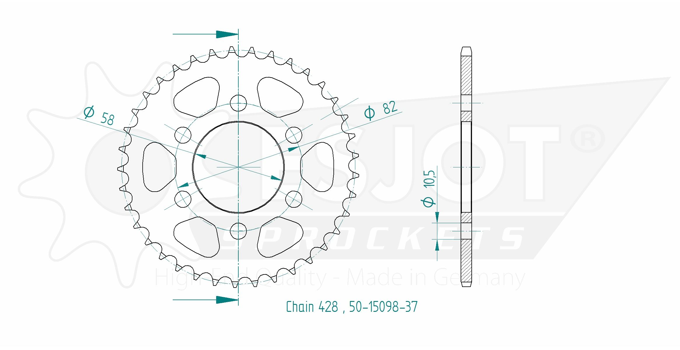 Corona Esjot - 428 - 37 denti - Made in Germania